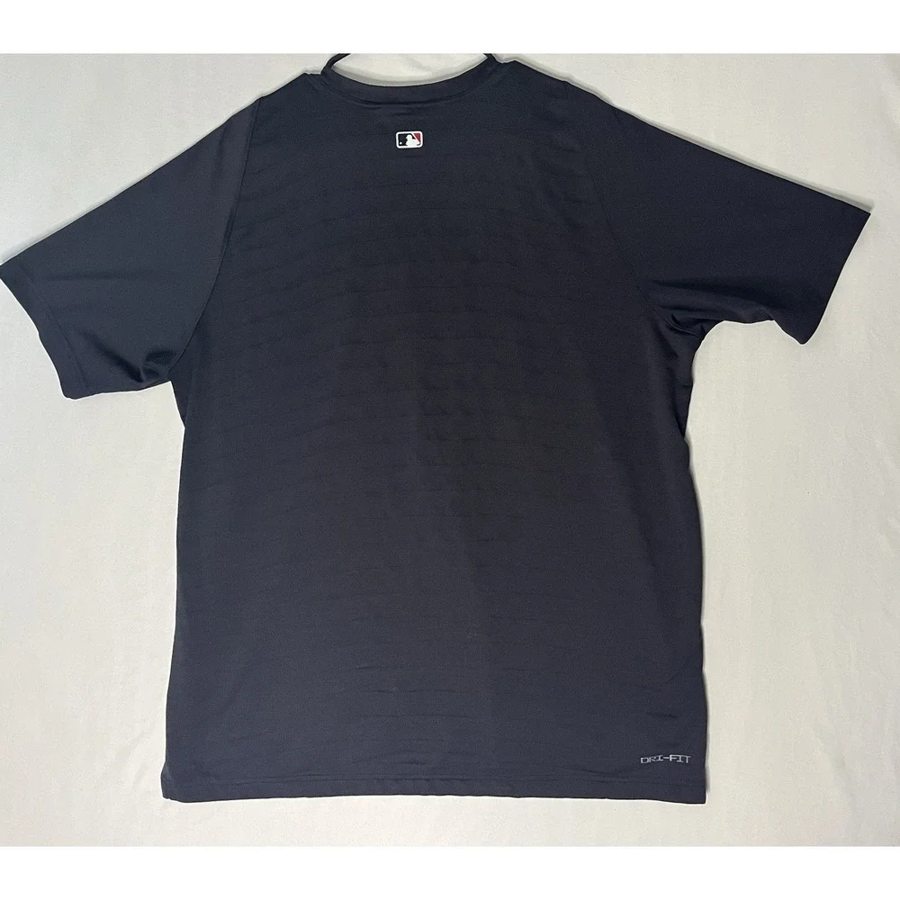 Nike Dri Fit Cleveland Guardians T Shirt Men's XL Blue Short Sleeve MLB Baseball